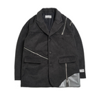 Woolen Stitching Suit Blazer