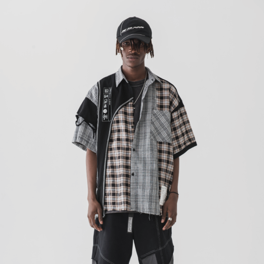 Irregular Plaid Shirt