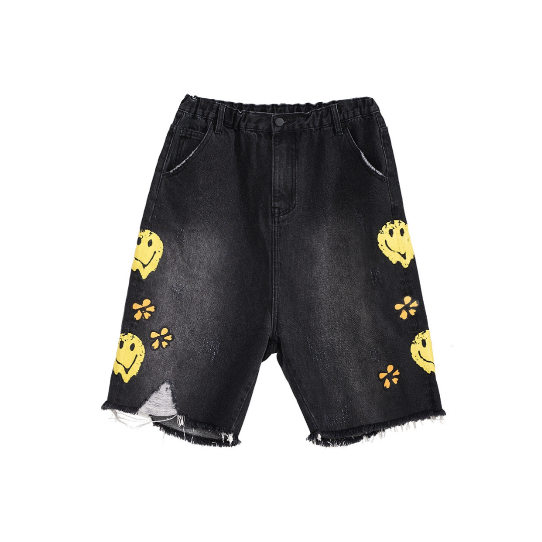 Smiley Denim Shorts