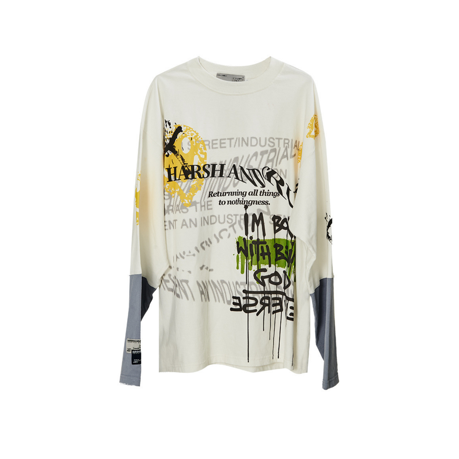 Graffiti Smiley Long Sleeve Tee