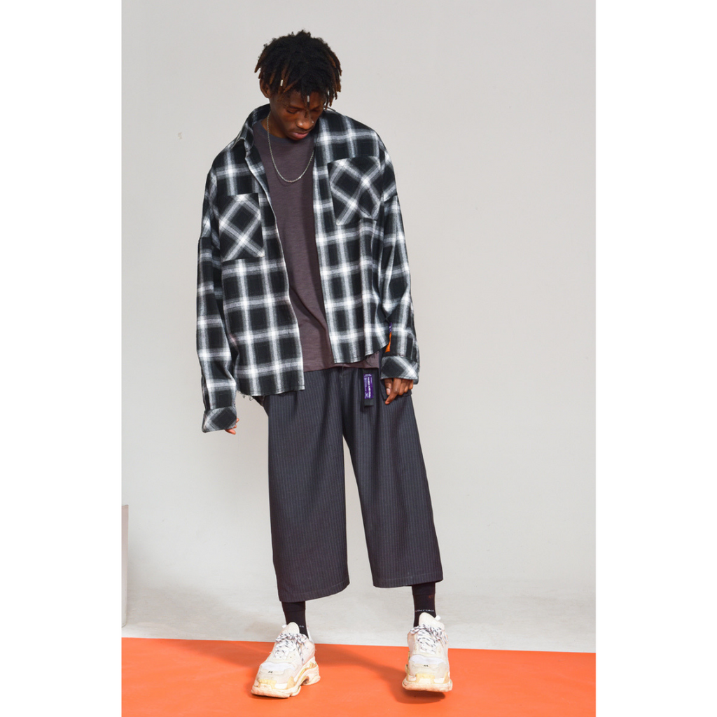 Plaid Logo Pants