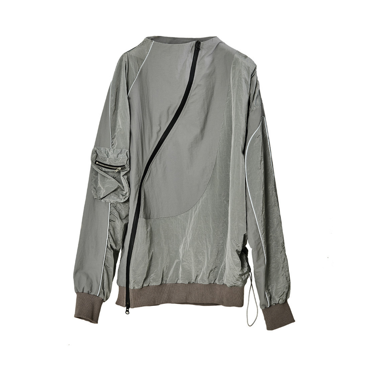 Irregular 3M Zipper Jacket