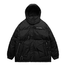 Load image into Gallery viewer, Detachable Buckle Hooded Down Jacket
