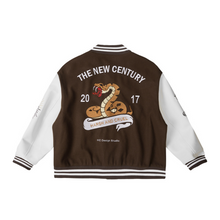 Load image into Gallery viewer, Snake Embroidered Varsity Jacket
