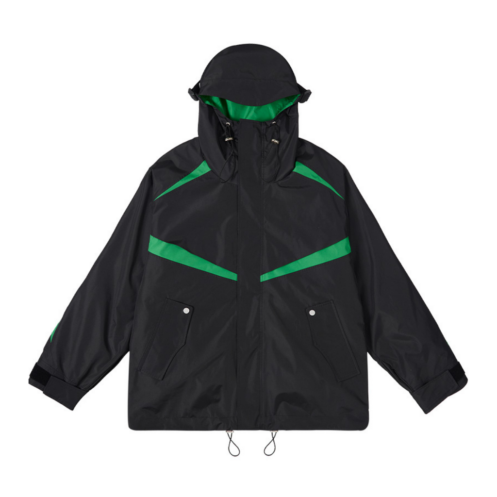 Layered Hooded Down Jacket