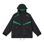 Layered Hooded Down Jacket