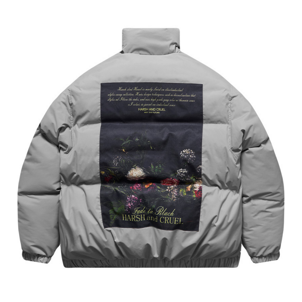 Oil Painting Flowers Down Jacket