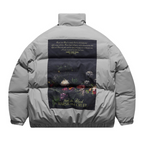 Oil Painting Flowers Down Jacket