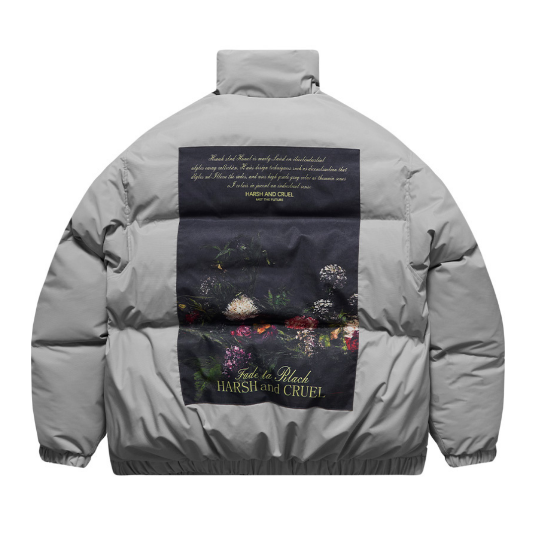 Oil Painting Flowers Down Jacket