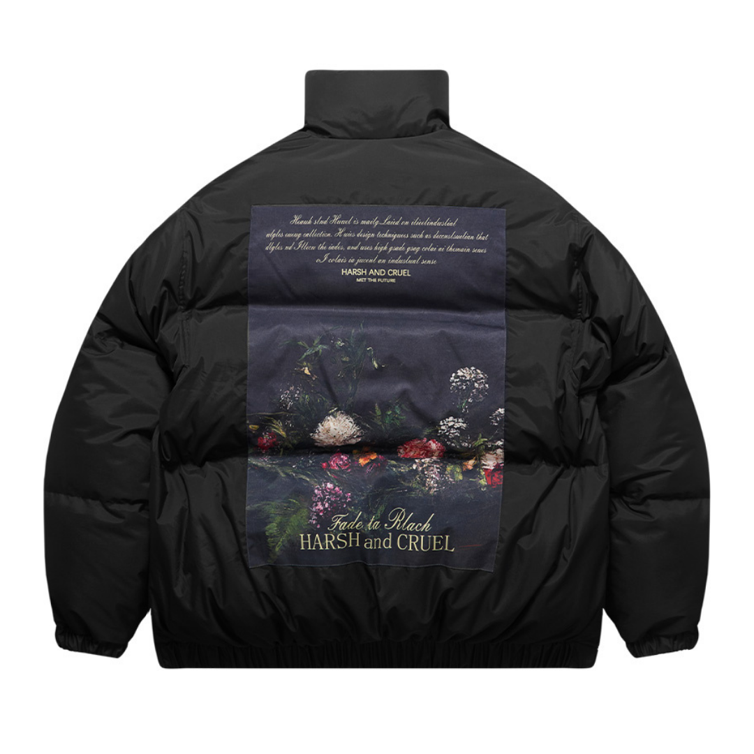 Oil Painting Flowers Down Jacket
