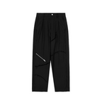 Deconstructed Zipper Suit Trousers