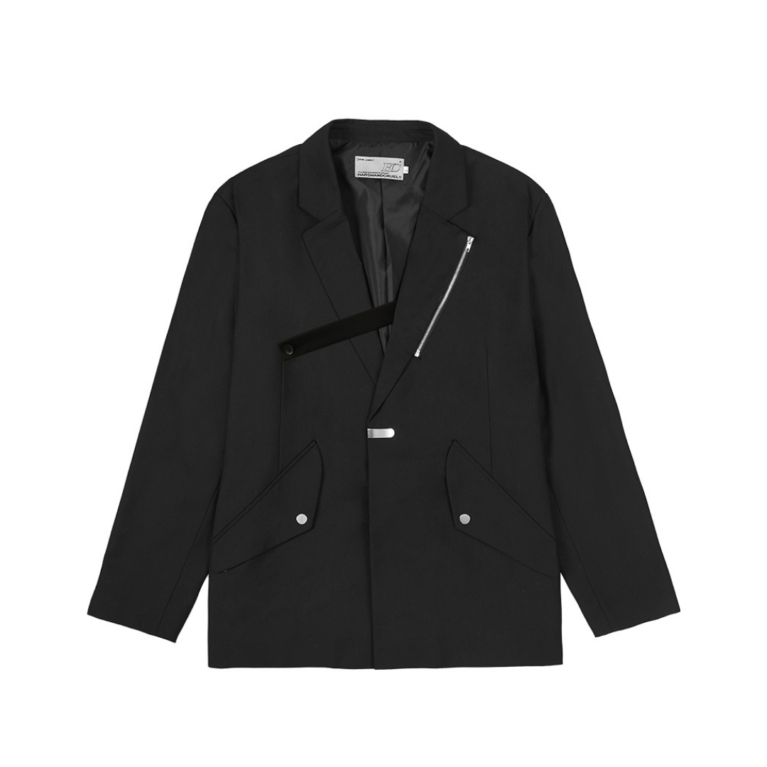 Zipper Loose Suit Jacket