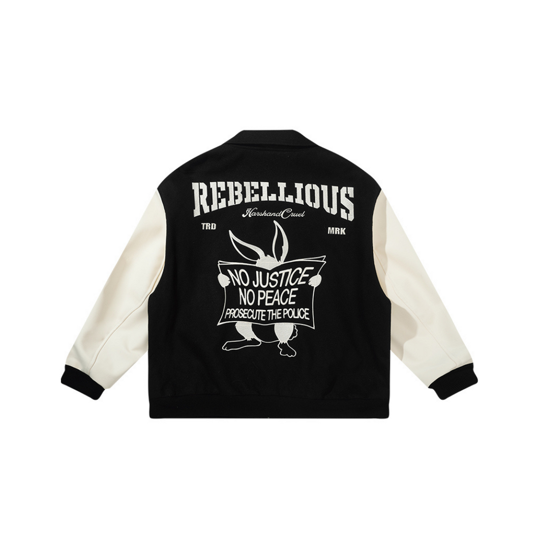 Rebel Rabbit Varsity Jacket