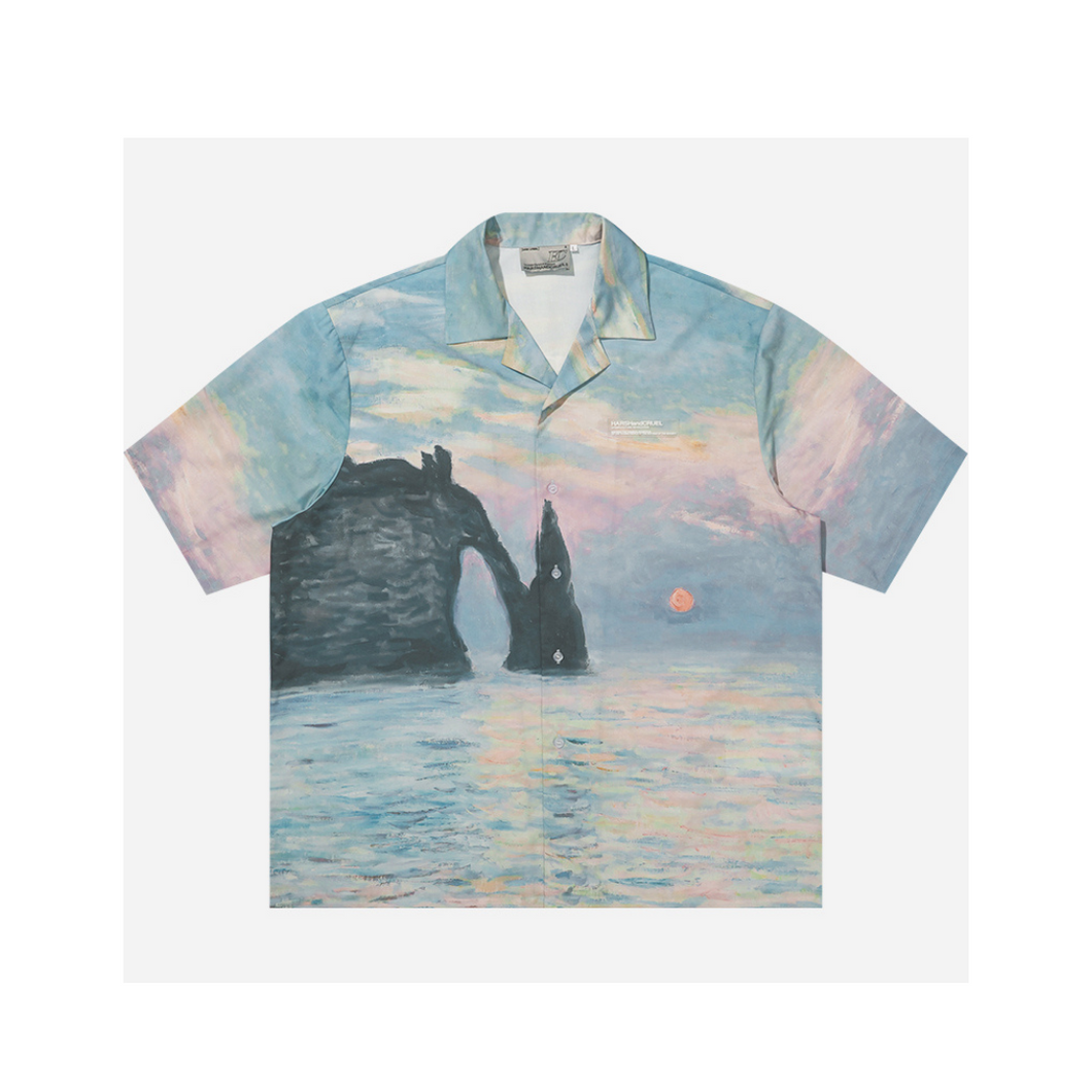 Impressionist Sunset Oil Painting Shirt