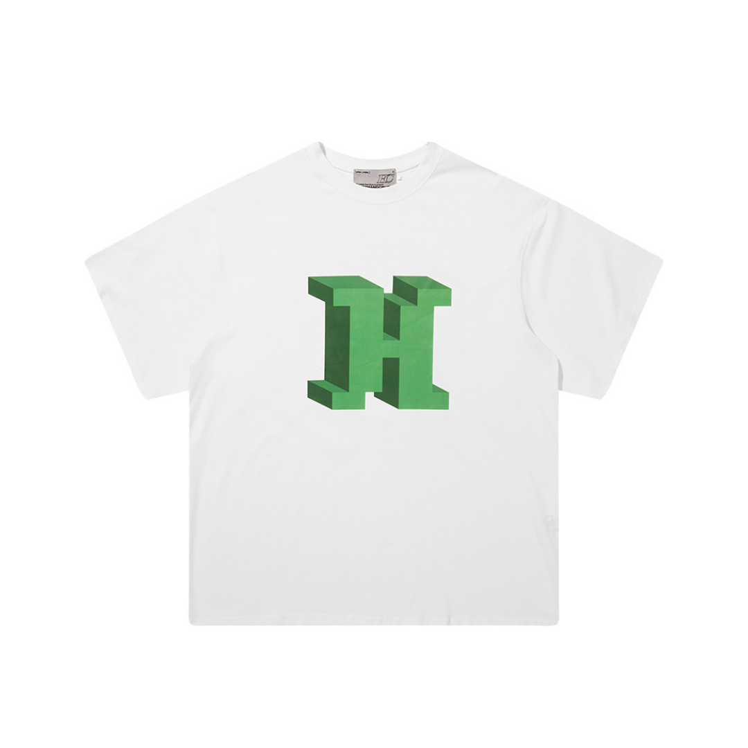 3D Pixel Letter Printed Tee