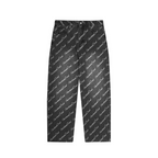 All Over Logo Printed Denim