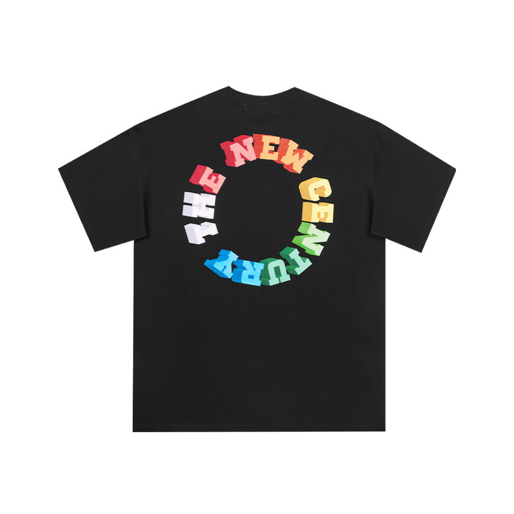 3D Rainbow Ring Printed Tee