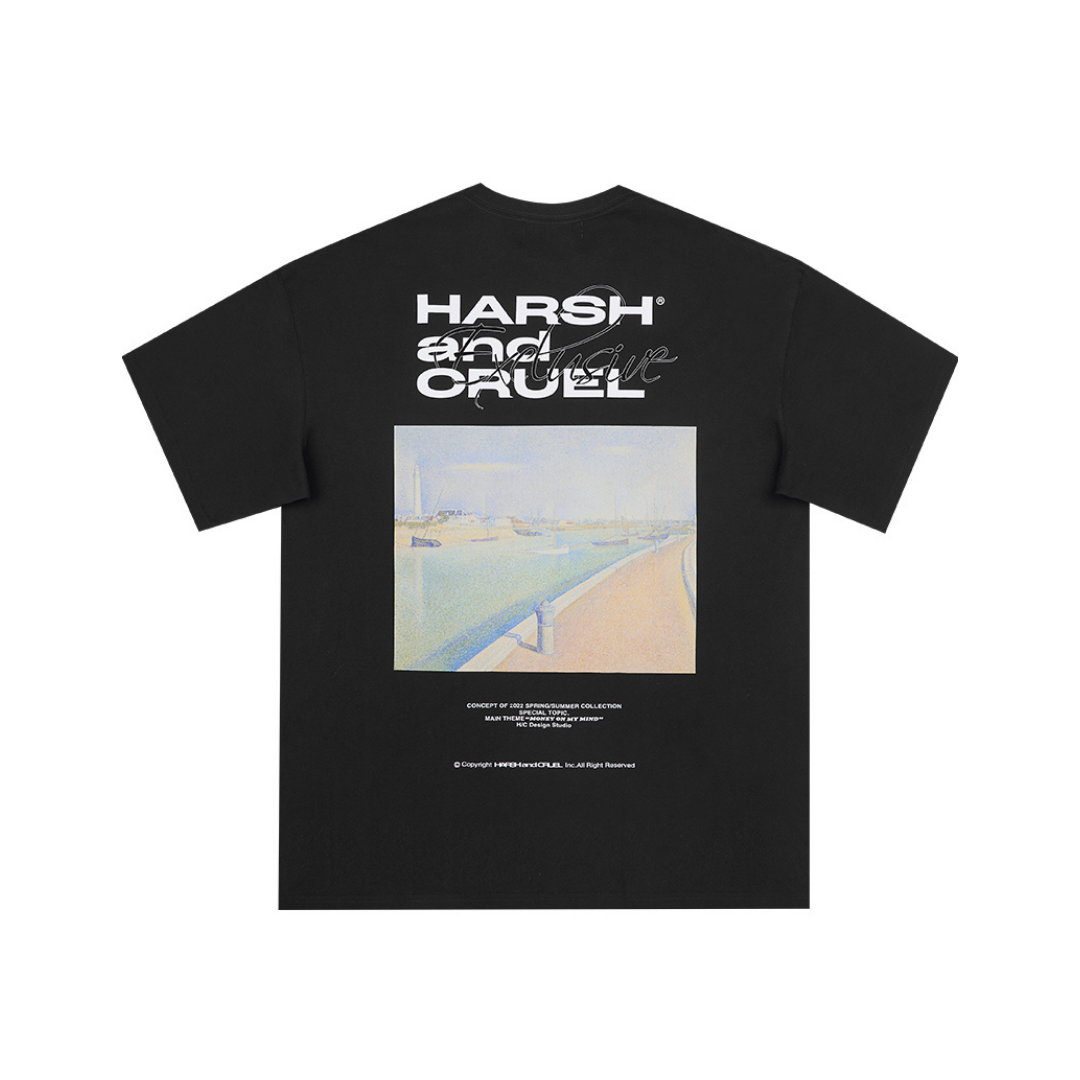 Retro Waterway Oil Painting Tee