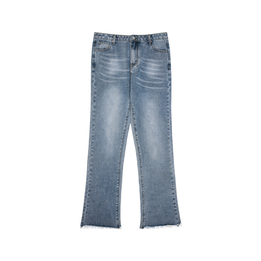Distressed Loose Flared Denim