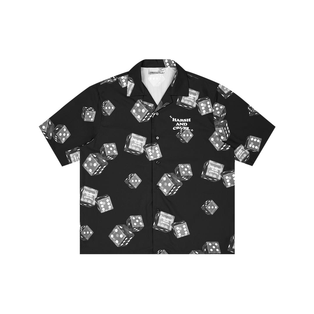 3D Dice Full Print Cuban Shirt