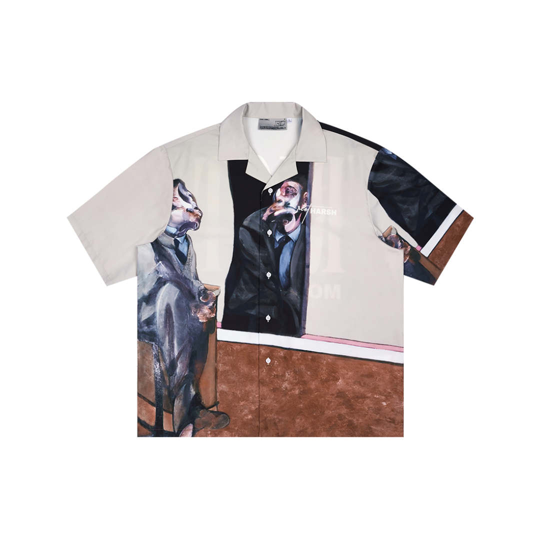 Surrealistic Painting Full Print Cuban Shirt