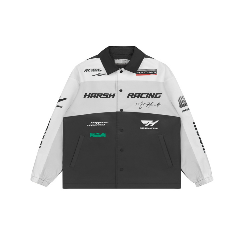Colorblock Logo Racing Coach Jacket