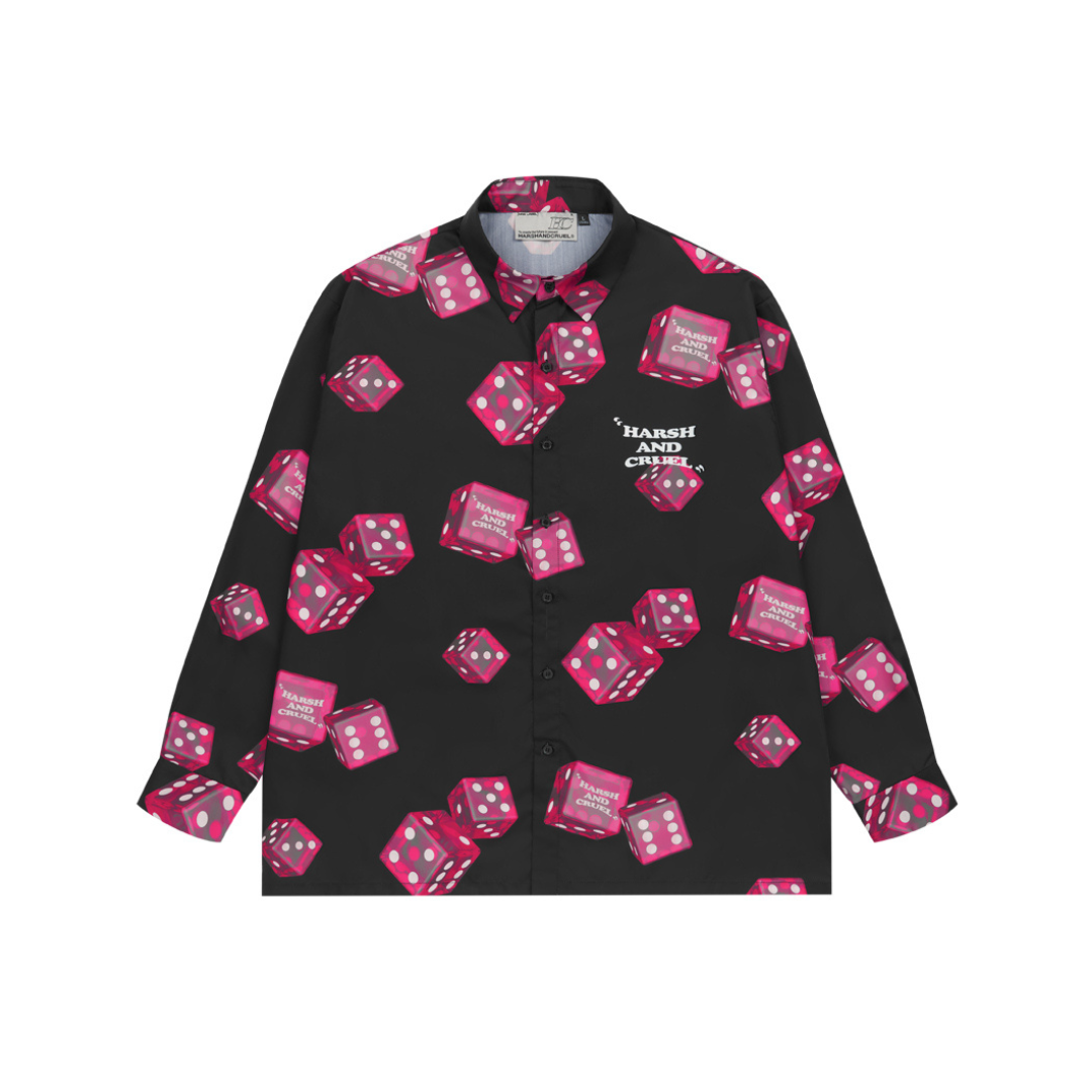 3D Dice Full Print L/S Shirt
