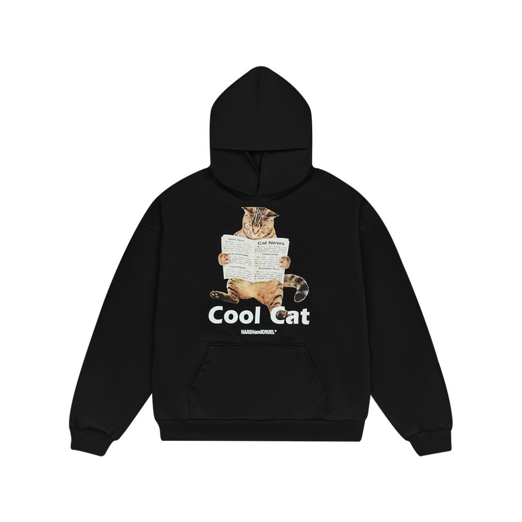 Cool Cat Printed Hoodie