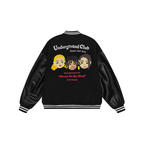 Cartoon Faces Varsity Jacket