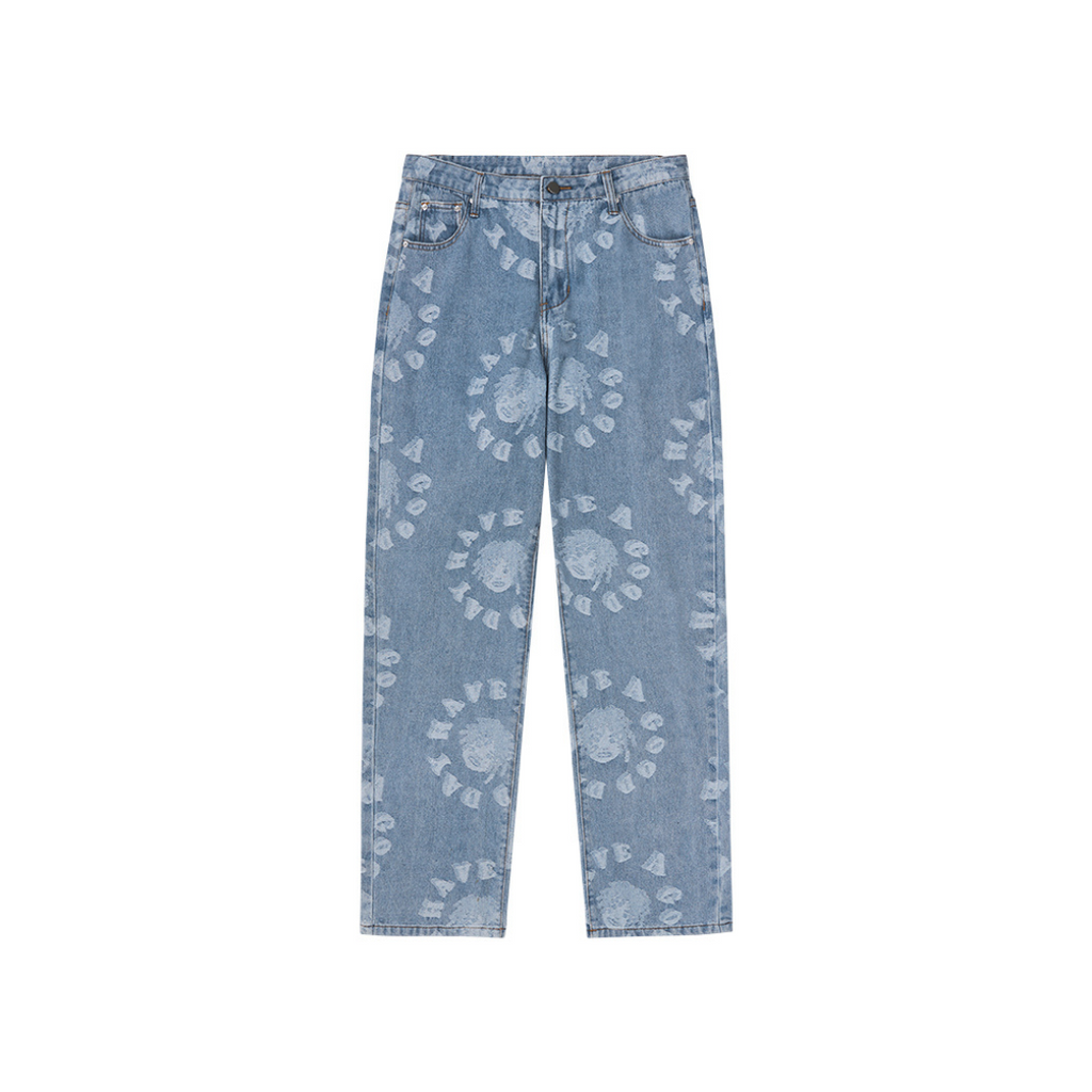 3D Circles All Over Denim