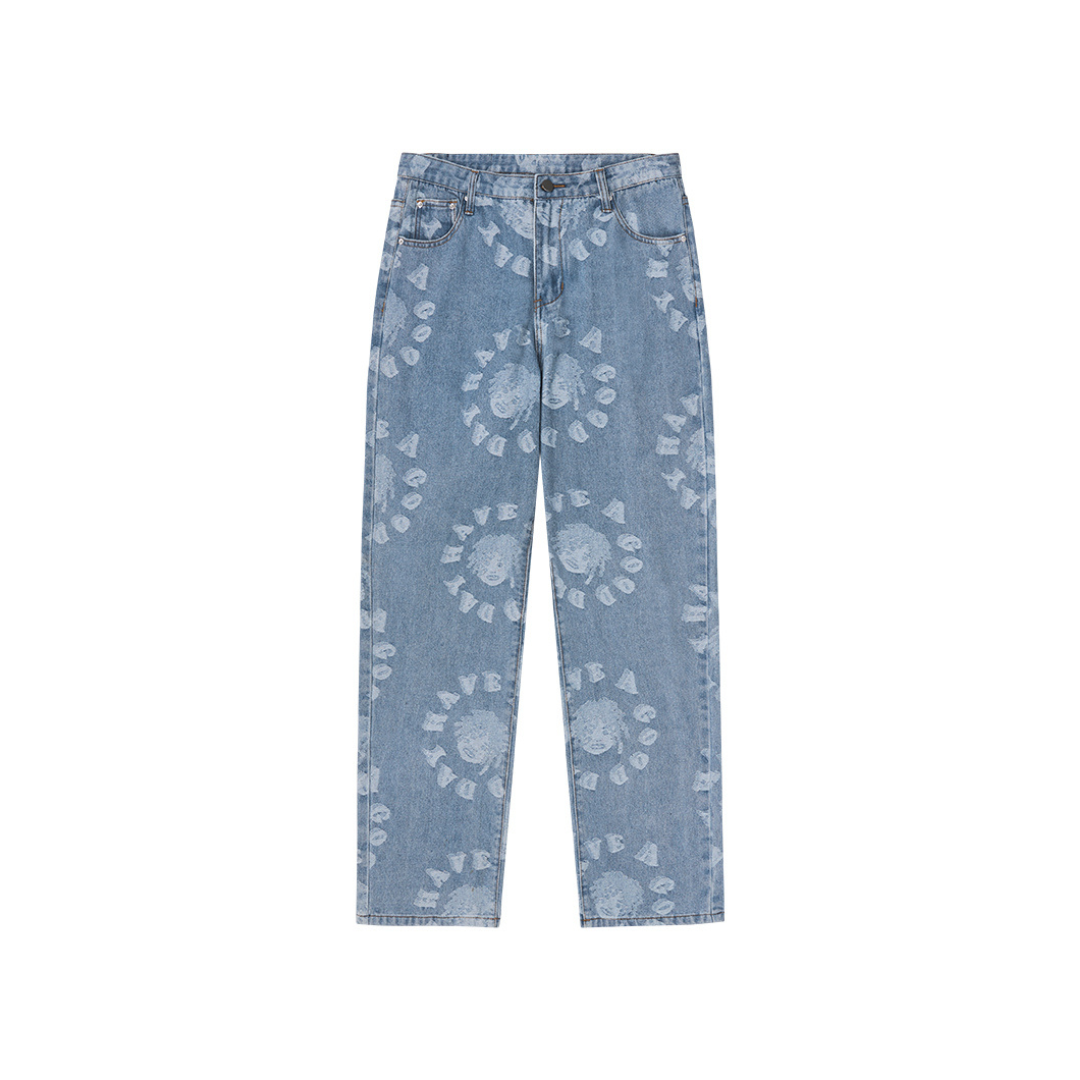 3D Circles All Over Denim