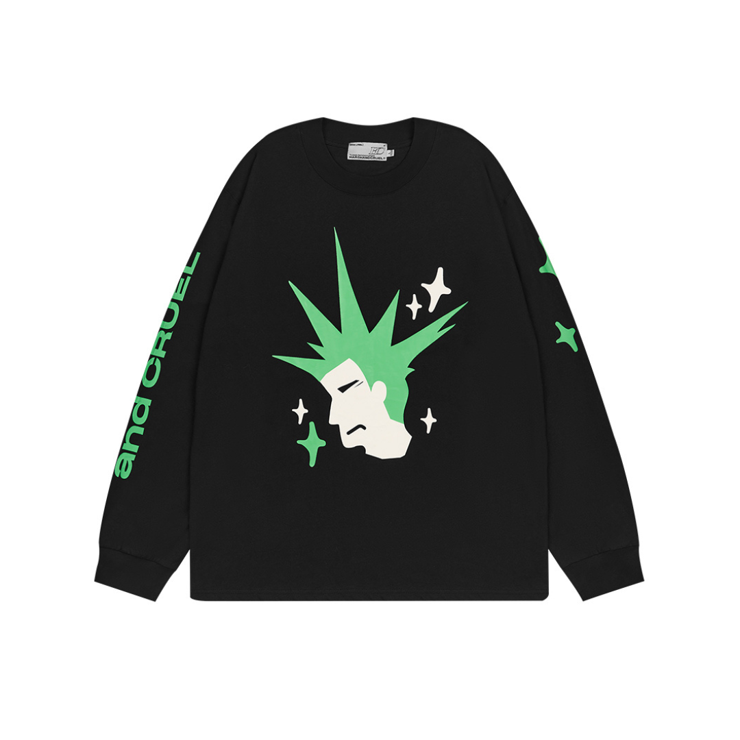 Punk Head Printed L/S Tee