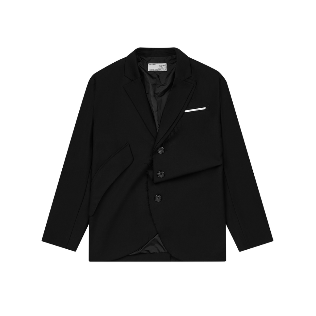 Asymmetric Pocket Deconstructed Suit jacket