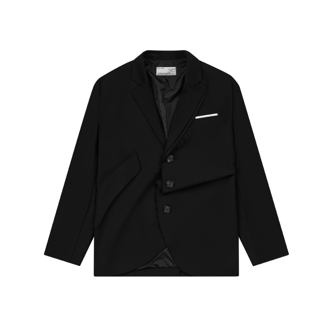 Asymmetric Pocket Deconstructed Suit jacket