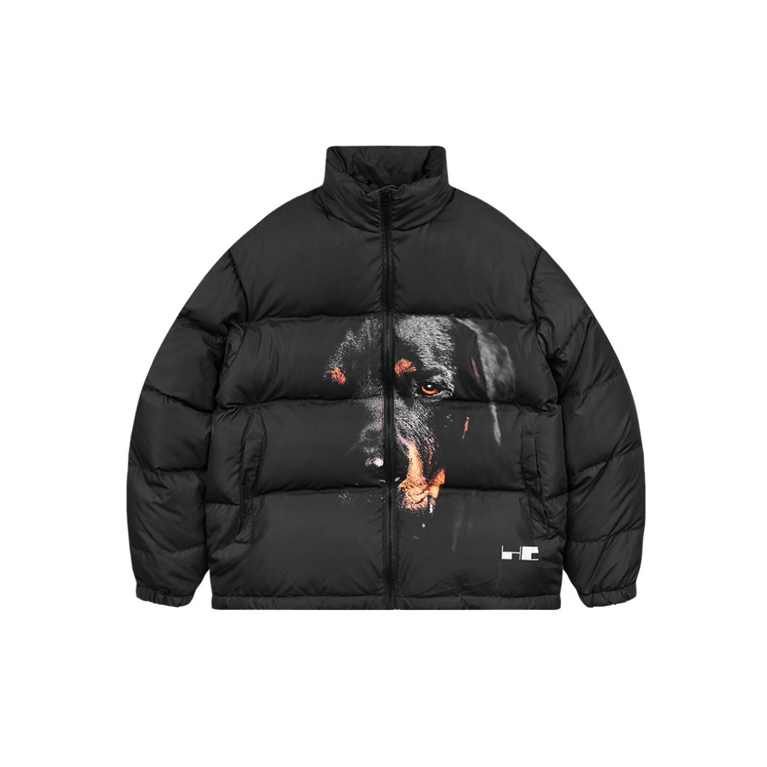 Rottweiler Printed Down Jacket