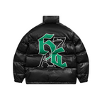 Goth Font Printed Down Jacket