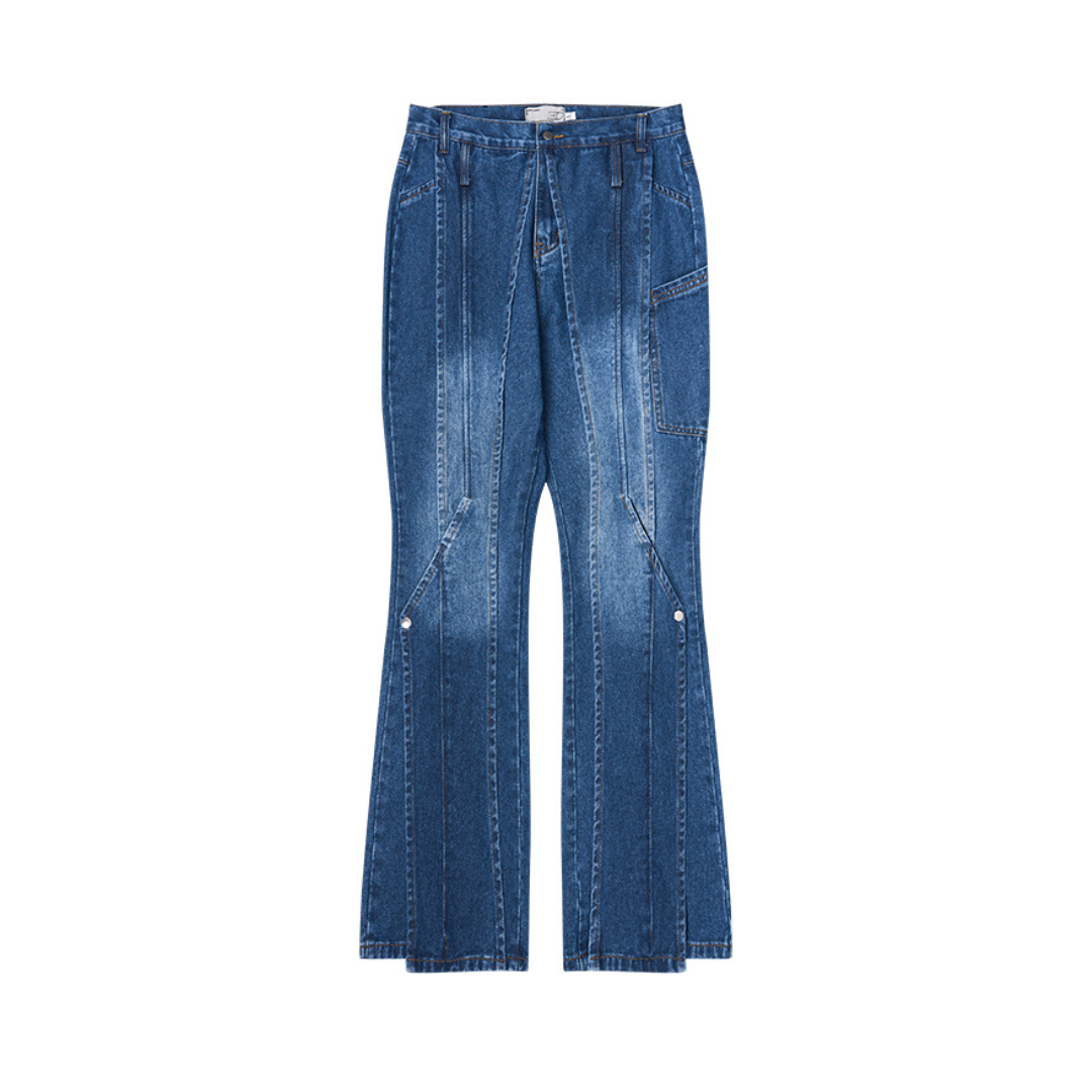 Layered Washed Denim