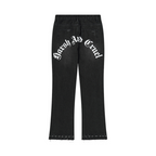 Gothic Logo Embroidered Flared Denim