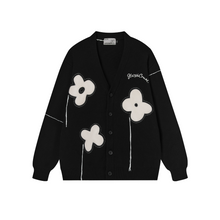 Load image into Gallery viewer, Handpainted Flowers Knitted Cardigan

