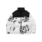 Watercolor Flowers Printed Down Jacket