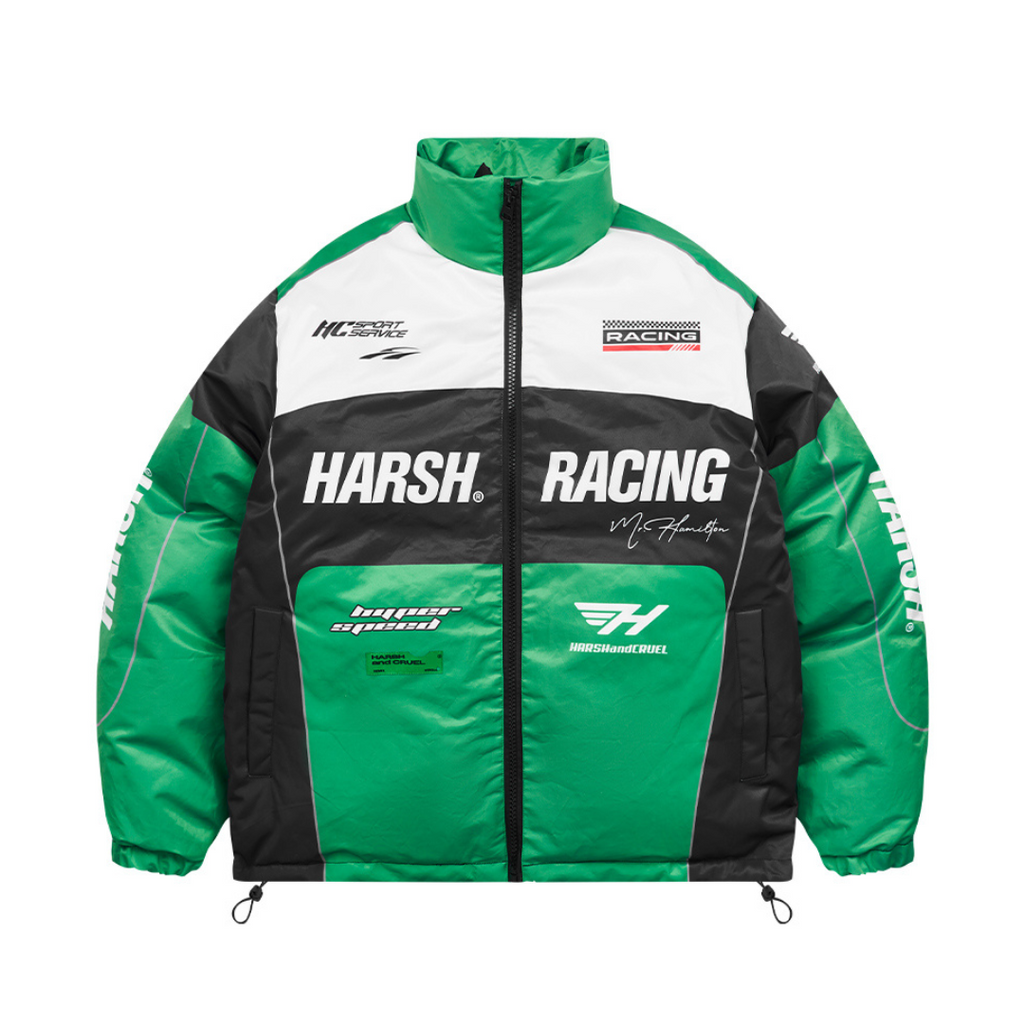Retro Motorcycle Racing Down Jacket – Harsh and Cruel Retro Motorcycle Racing Down Jacket – Harsh and Cruel