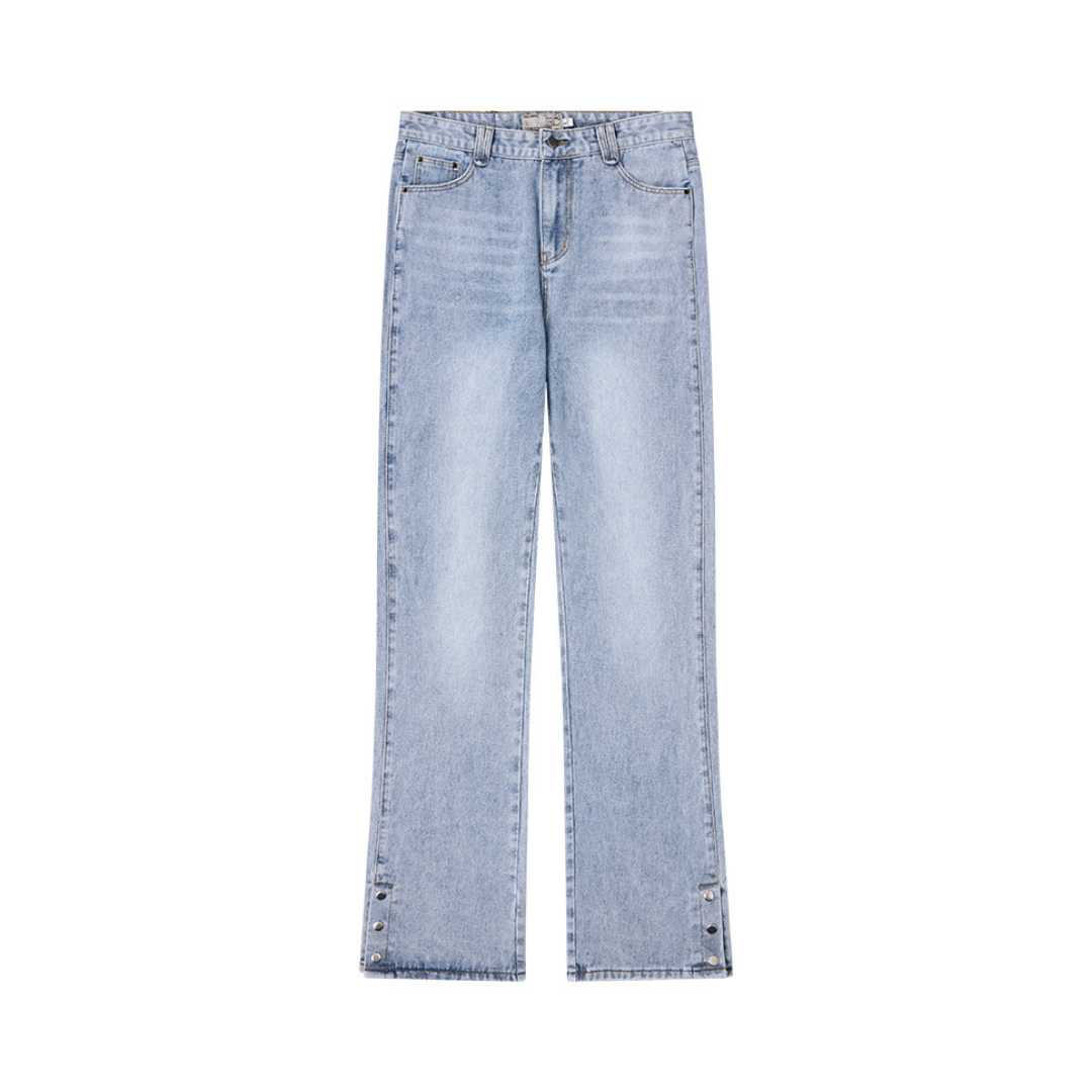 Snap Buttons Adjustable Denim