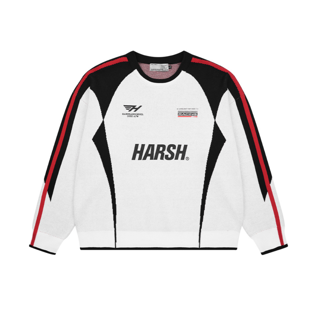 Racing Colorblock Knitted Sweater