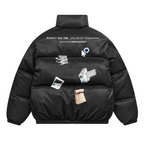Retro Nostalgia Printed Down Jacket