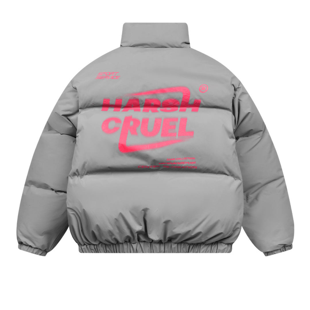 PVC Pocket Stand Up Collar Down Jacket