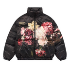 Oil Painting Flowers Full Print Down Jacket