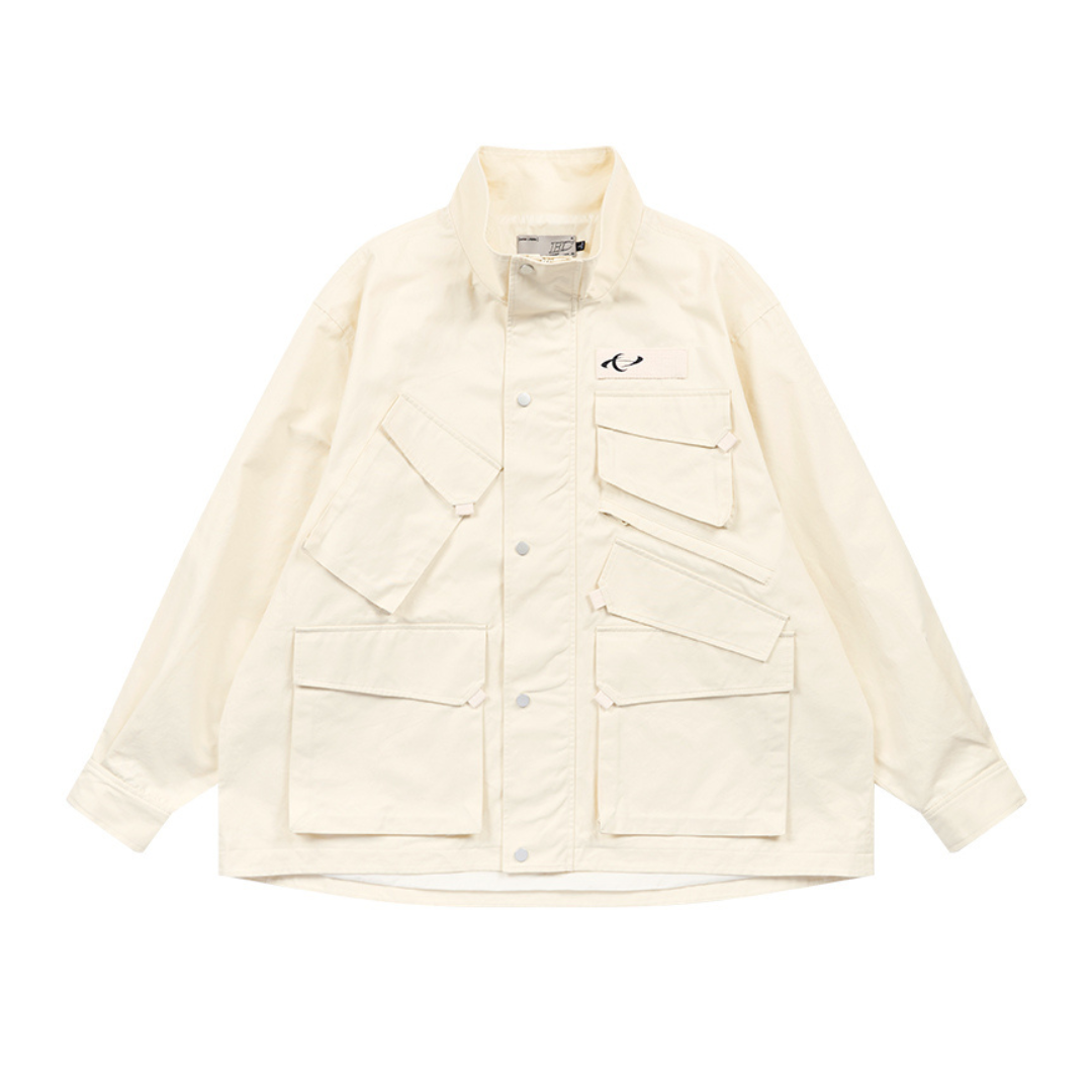 Asymmetrical Multi-Pocket Functional Jacket