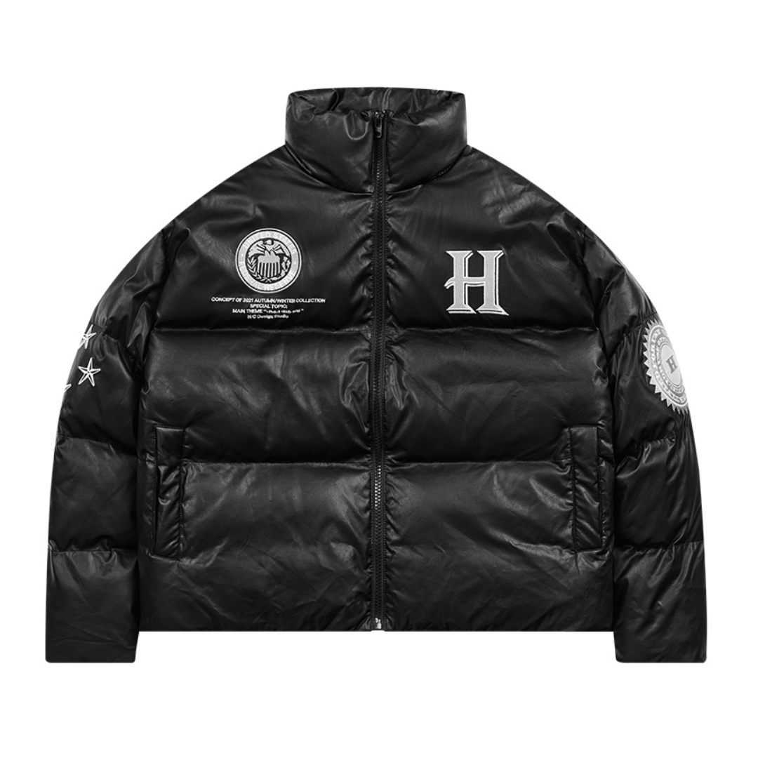 Religious Cross Printed Down Jacket