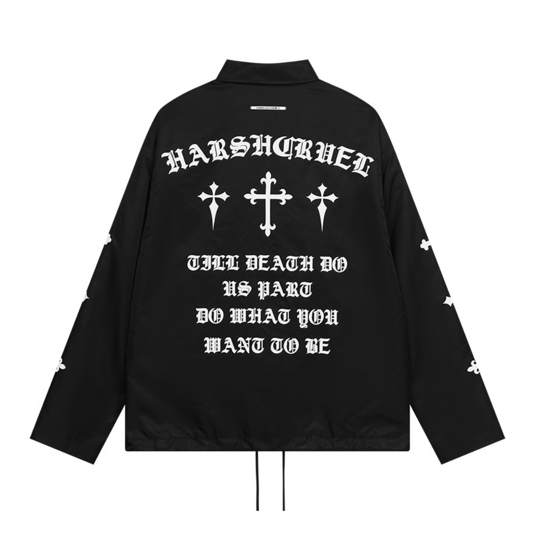 Gothic Crosses Printed L/S Shirt