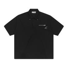 Load image into Gallery viewer, Zipper Pocket Deconstructed Polo Shirt
